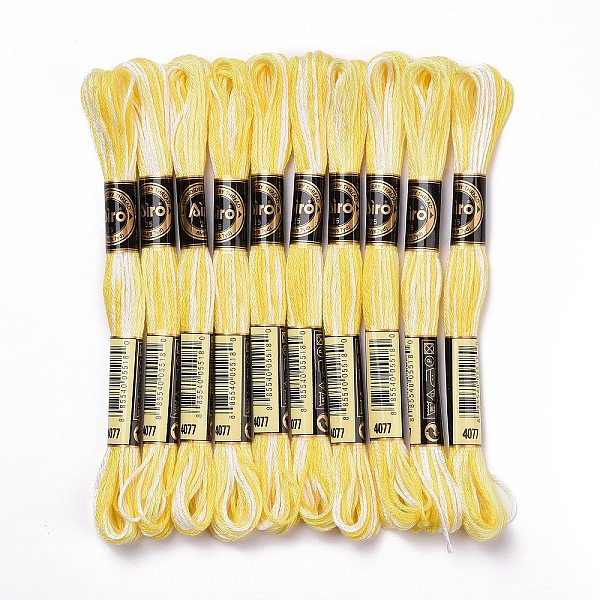 PandaHall 10 Skeins 6-Ply Polyester Embroidery Floss, Cross Stitch Threads, Segment Dyed, Yellow, 0.5mm, about 8.75 Yards(8m)/skein...
PandaHall 10 Skeins 6-Ply Polyester Embroidery Floss, Cross Stitch Threads, Segment Dyed, Yellow, 0.5mm, about 8.75 Yards(8m)/skein...