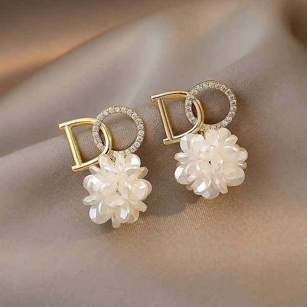 PandaHall Acrylic Dangle Earrings, Alloy Rhinestone Earrings for Women, 925 Sterling Silver Pins, Flower with Letter, White, 18x12mm Alloy...
PandaHall Acrylic Dangle Earrings, Alloy Rhinestone Earrings for Women, 925 Sterling Silver Pins, Flower with Letter, White, 18x12mm Alloy...
