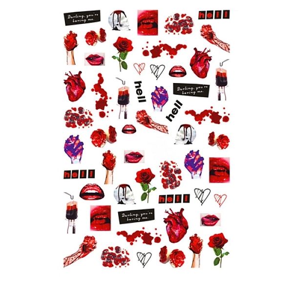 PandaHall Halloween Nail Stickers, Skull Claw Print Self-adhesive Nail Art Supplies, for Woman Girls DIY Nail Art Design, Heart Pattern...
PandaHall Halloween Nail Stickers, Skull Claw Print Self-adhesive Nail Art Supplies, for Woman Girls DIY Nail Art Design, Heart Pattern...