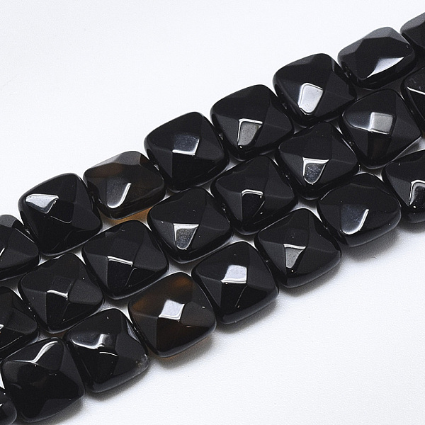 PandaHall Natural Black Agate Beads Strands, Faceted, Square, 8~8.5x8~8.5x5mm, Hole: 1mm, about 25pcs/strand, 8.0'' Black Agate Square
PandaHall Natural Black Agate Beads Strands, Faceted, Square, 8~8.5x8~8.5x5mm, Hole: 1mm, about 25pcs/strand, 8.0'' Black Agate Square