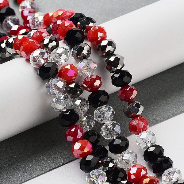 PandaHall Glass Beads Strands, Faceted, Rondelle, Silver, 8x6mm, Hole: 1mm, about 65~68pcs/strand, 15.7~16.1 inch(40~41cm) Glass Rondelle...
PandaHall Glass Beads Strands, Faceted, Rondelle, Silver, 8x6mm, Hole: 1mm, about 65~68pcs/strand, 15.7~16.1 inch(40~41cm) Glass Rondelle...