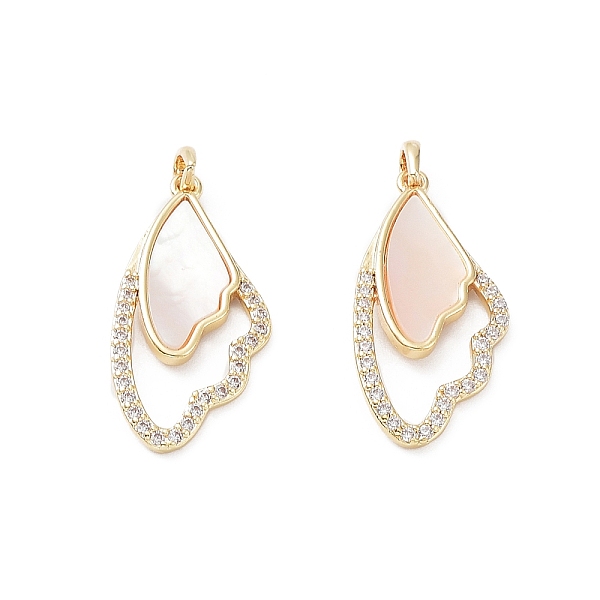 PandaHall Rack Plating Brass Shell Pendants, with Cubic Zirconia, Long-Lasting Plated, Wing Charms, Real 18K Gold Plated, 23x11.5x1.5mm...
PandaHall Rack Plating Brass Shell Pendants, with Cubic Zirconia, Long-Lasting Plated, Wing Charms, Real 18K Gold Plated, 23x11.5x1.5mm...