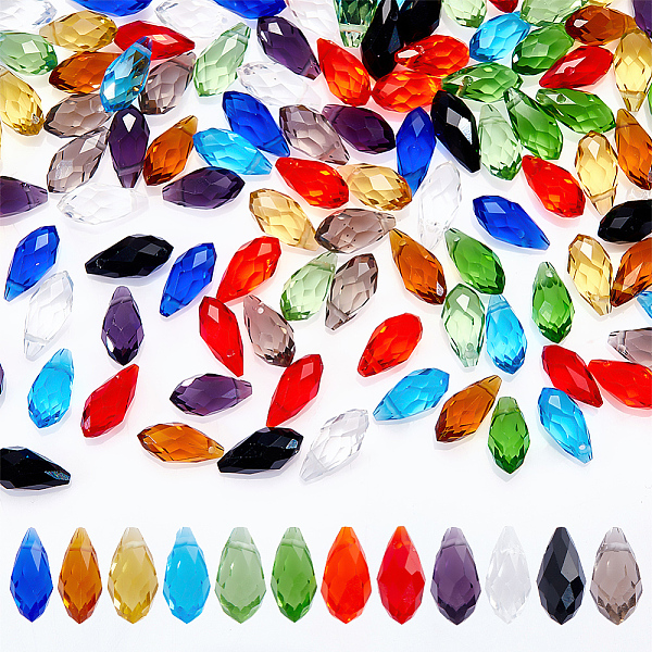 PandaHall AHANDMAKER 100 Pcs Faceted Teardrop Glass Beads, 10 Colors Transparent Waterdrop Crystal Glass Beads Top Drilled Drop Spacer Beads..., Multicolor
PandaHall AHANDMAKER 100 Pcs Faceted Teardrop Glass Beads, 10 Colors Transparent Waterdrop Crystal Glass Beads Top Drilled Drop Spacer Beads..., Multicolor