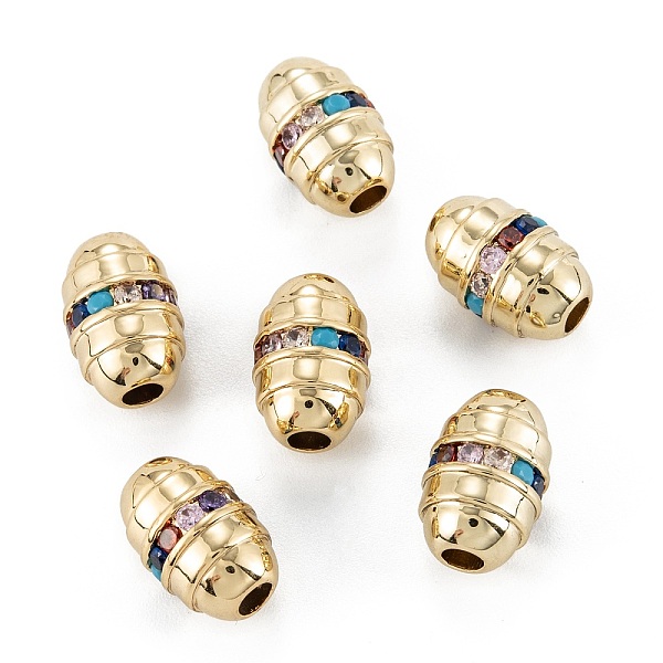 PandaHall Brass Micro Pave Cubic Zirconia Beadsong-Lasting Plated, Real 18K Gold Plated, Column, Colorful, 12x8mm, Hole: 3mm Brass+Cubic...
PandaHall Brass Micro Pave Cubic Zirconia Beadsong-Lasting Plated, Real 18K Gold Plated, Column, Colorful, 12x8mm, Hole: 3mm Brass+Cubic...