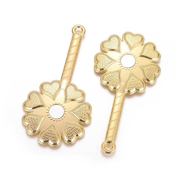 PandaHall Alloy Big Pendants, with Glass, Flower with Heart, Golden, 110x57x2mm, Hole: 5mm Alloy+Glass Flower
PandaHall Alloy Big Pendants, with Glass, Flower with Heart, Golden, 110x57x2mm, Hole: 5mm Alloy+Glass Flower
