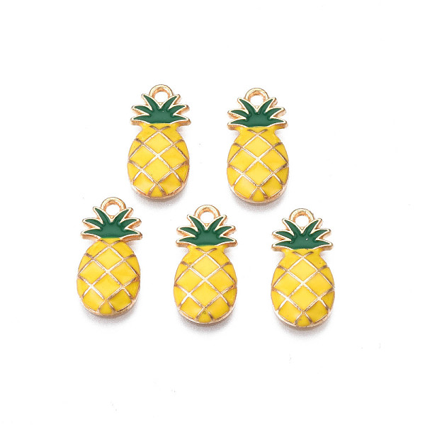 PandaHall Alloy Enamel Pendants, Cadmium Free & Nickel Free & Lead Free, Light Gold, Pineapple, Gold, 16x8x3mm, Hole: 1.4mm Alloy+Enamel...
PandaHall Alloy Enamel Pendants, Cadmium Free & Nickel Free & Lead Free, Light Gold, Pineapple, Gold, 16x8x3mm, Hole: 1.4mm Alloy+Enamel...