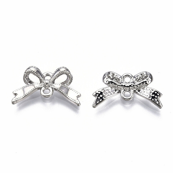 PandaHall Rack Plating Alloy Connector Charms, Cadmium Free & Lead Free, Bowknot, Platinum, 12x20x3.5mm, Hole: 1.5mm Alloy Bowknot
PandaHall Rack Plating Alloy Connector Charms, Cadmium Free & Lead Free, Bowknot, Platinum, 12x20x3.5mm, Hole: 1.5mm Alloy Bowknot