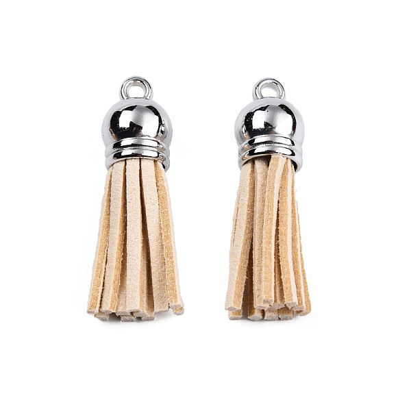 PandaHall Faux Suede Tassel Pendant Decorations, with CCB Plastic Cord Ends, Platinum, PapayaWhip, 35~37x10mm, Hole: 1.8mm Faux Suede Orange
PandaHall Faux Suede Tassel Pendant Decorations, with CCB Plastic Cord Ends, Platinum, PapayaWhip, 35~37x10mm, Hole: 1.8mm Faux Suede Orange