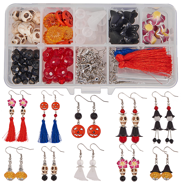 PandaHall SUNNYCLUE DIY Earring Making, with Synthetic Gemstone Beads, Acrylic Beads, Polyester Tassel Pendant, Tibetan Silver Bead Caps and..., Multicolor
PandaHall SUNNYCLUE DIY Earring Making, with Synthetic Gemstone Beads, Acrylic Beads, Polyester Tassel Pendant, Tibetan Silver Bead Caps and..., Multicolor