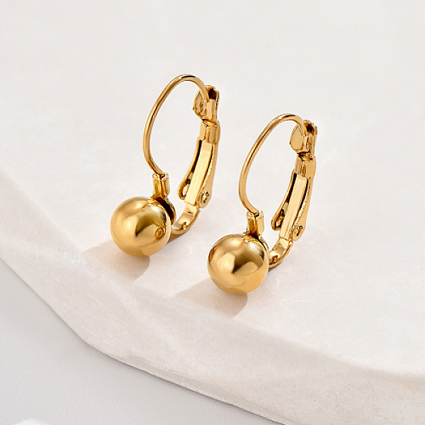 PandaHall 304 Stainless Steel Leverback Earrings, Round Ball, Real 18K Gold Plated, 20x8mm 304 Stainless Steel Round
PandaHall 304 Stainless Steel Leverback Earrings, Round Ball, Real 18K Gold Plated, 20x8mm 304 Stainless Steel Round