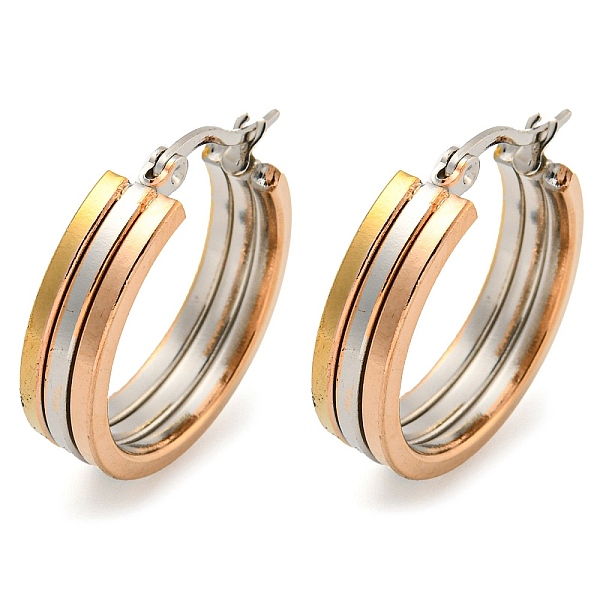 PandaHall Vacuum Plating 202 Stainless Steel Hoop Earring, with 304 Stainless Steel Pins, Mixed Color, 24.5x6.5mm 202 Stainless Steel
PandaHall Vacuum Plating 202 Stainless Steel Hoop Earring, with 304 Stainless Steel Pins, Mixed Color, 24.5x6.5mm 202 Stainless Steel