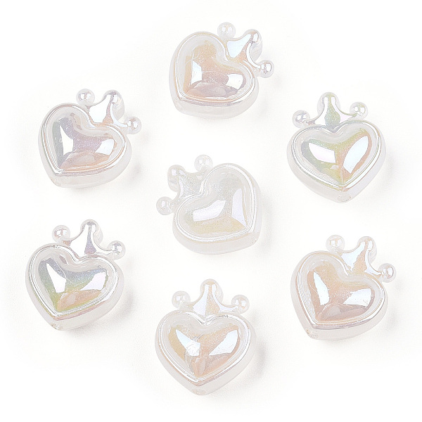 PandaHall UV Plating Rainbow Iridescent Acrylic Beads, with Glitter Powder, Heart with Crown, WhiteSmoke, 24.5x21.5x14mm, Hole: 3mm Acrylic..., White
PandaHall UV Plating Rainbow Iridescent Acrylic Beads, with Glitter Powder, Heart with Crown, WhiteSmoke, 24.5x21.5x14mm, Hole: 3mm Acrylic..., White