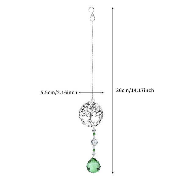 PandaHall Glass Teardrop with Tree of Life Hanging Pendant Decorations, Suncatchers for Party Window, Wall Display Decorations, Green...
PandaHall Glass Teardrop with Tree of Life Hanging Pendant Decorations, Suncatchers for Party Window, Wall Display Decorations, Green...