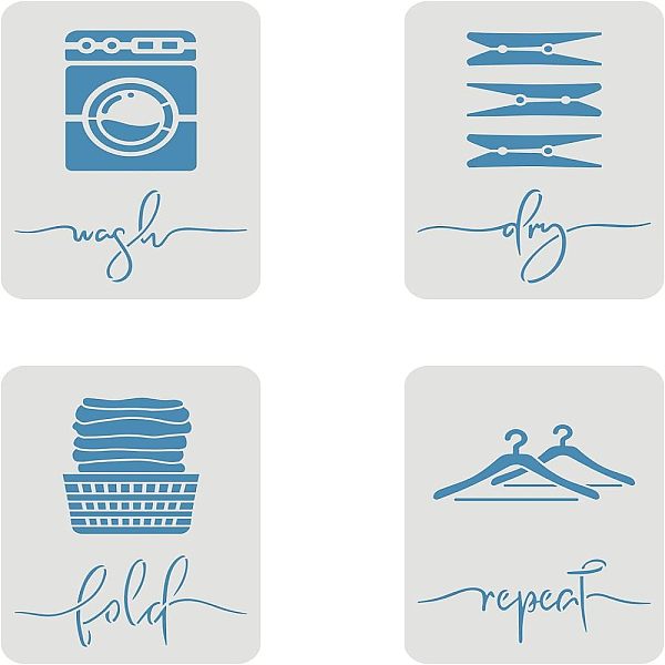 PandaHall FINGERINSPIRE 4 Pcs Laundry Room Stencils 29.7x21cm Wash Dry Fold Repeat Stencils Plastic Washing Machine Hanger Clip Pattern...
PandaHall FINGERINSPIRE 4 Pcs Laundry Room Stencils 29.7x21cm Wash Dry Fold Repeat Stencils Plastic Washing Machine Hanger Clip Pattern...