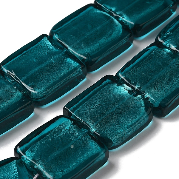 PandaHall Handmade Silver Foil Lampwork Beads Strands, Square, Dark Sea Green, 20x20x6~6.5mm, Hole: 1.8mm, about 12pcs/strand, 9.49''...
PandaHall Handmade Silver Foil Lampwork Beads Strands, Square, Dark Sea Green, 20x20x6~6.5mm, Hole: 1.8mm, about 12pcs/strand, 9.49''...