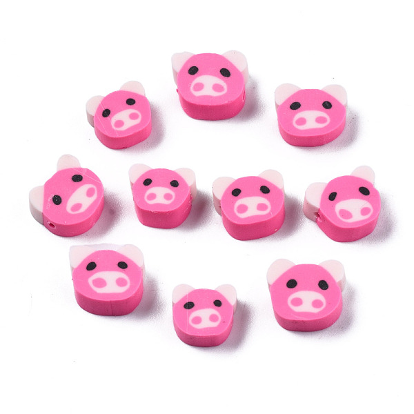PandaHall Handmade Polymer Clay Beads, Pig, Hot Pink, 7.5~9.5x8.5~10.5x4mm, Hole: 1.5mm Polymer Clay Pig
PandaHall Handmade Polymer Clay Beads, Pig, Hot Pink, 7.5~9.5x8.5~10.5x4mm, Hole: 1.5mm Polymer Clay Pig