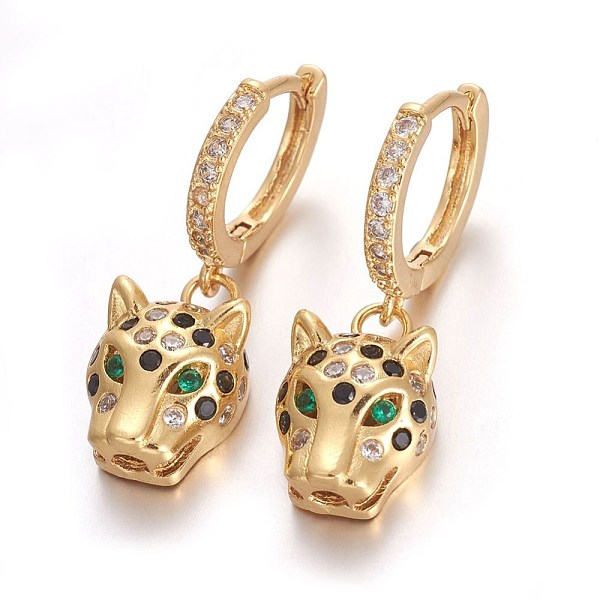 PandaHall Brass Leverback Earrings, with Cubic Zirconia, Leopard, Colorful, Golden, 30mm, Pin: 1mm Cubic Zirconia
PandaHall Brass Leverback Earrings, with Cubic Zirconia, Leopard, Colorful, Golden, 30mm, Pin: 1mm Cubic Zirconia