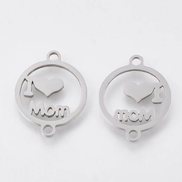PandaHall 201 Stainless Steel Links connectors, Laser Cut Links, Flat Round with Word MOM, Stainless Steel Color, 19x15x1mm, Hole: 1mm 201...
PandaHall 201 Stainless Steel Links connectors, Laser Cut Links, Flat Round with Word MOM, Stainless Steel Color, 19x15x1mm, Hole: 1mm 201...
