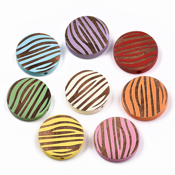 PandaHall Painted Natural Wood Beads, Laser Engraved Pattern, Flat Round with Zebra-Stripe, Mixed Color, 20x5mm, Hole: 1.5mm Schima Wood..., Multicolor
PandaHall Painted Natural Wood Beads, Laser Engraved Pattern, Flat Round with Zebra-Stripe, Mixed Color, 20x5mm, Hole: 1.5mm Schima Wood..., Multicolor