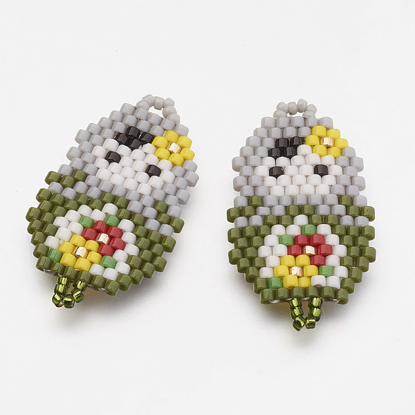 PandaHall MIYUKI & TOHO Handmade Japanese Seed Beads Links, Girl Pattern, Olive, 30x17x2mm, Hole: 1~2mm Glass Human Green
PandaHall MIYUKI & TOHO Handmade Japanese Seed Beads Links, Girl Pattern, Olive, 30x17x2mm, Hole: 1~2mm Glass Human Green