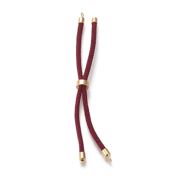PandaHall Nylon Twisted Cord Bracelet Making, Slider Bracelet Making, with Eco-Friendly Brass Findings, Round, Golden, Dark Red, 8.66~9.06...
PandaHall Nylon Twisted Cord Bracelet Making, Slider Bracelet Making, with Eco-Friendly Brass Findings, Round, Golden, Dark Red, 8.66~9.06...