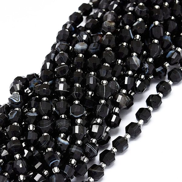 PandaHall Natural Black Onyx Beads Strands, with Seed Beads, Faceted, Bicone, Double Terminated Point Prism Beads, Dyed & Heated, 7~8x7~8mm...
PandaHall Natural Black Onyx Beads Strands, with Seed Beads, Faceted, Bicone, Double Terminated Point Prism Beads, Dyed & Heated, 7~8x7~8mm...