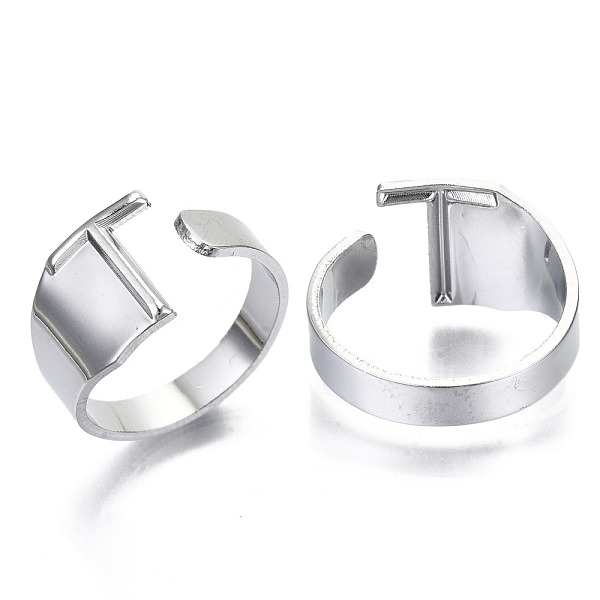 PandaHall Alloy Cuff Finger Rings, Cadmium Free & Nickel Free & Lead Free, Alphabet, Platinum, Letter.T, US Size 8(18.1mm) Alloy Letter T
PandaHall Alloy Cuff Finger Rings, Cadmium Free & Nickel Free & Lead Free, Alphabet, Platinum, Letter.T, US Size 8(18.1mm) Alloy Letter T