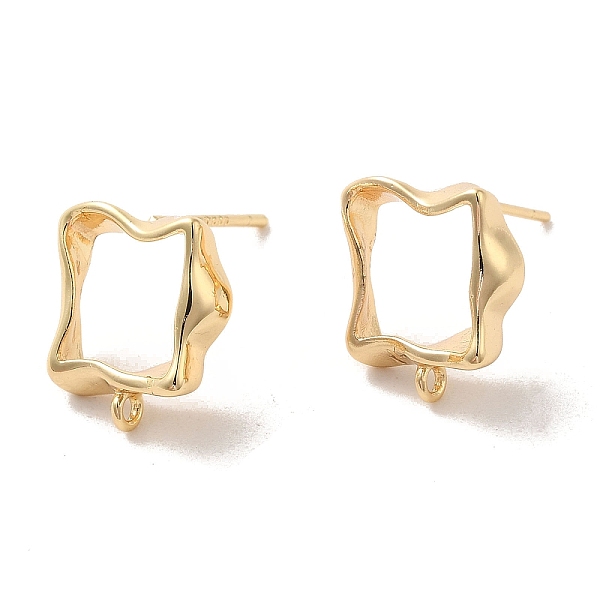 PandaHall Golden Brass Stud Earring Findings, with Loops and 925 Sterling Silver Pins, Square, 14x13mm, Hole: 1.4mm, Pin: 11x0.7mm Brass...
PandaHall Golden Brass Stud Earring Findings, with Loops and 925 Sterling Silver Pins, Square, 14x13mm, Hole: 1.4mm, Pin: 11x0.7mm Brass...