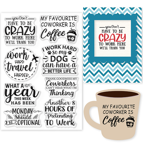 PandaHall GLOBLELANDInteresting Job Work Clear Stamps Emotional Text Expression Theme Transparent Stamps Silicone Clear Stamp Seals for Card...
PandaHall GLOBLELANDInteresting Job Work Clear Stamps Emotional Text Expression Theme Transparent Stamps Silicone Clear Stamp Seals for Card...