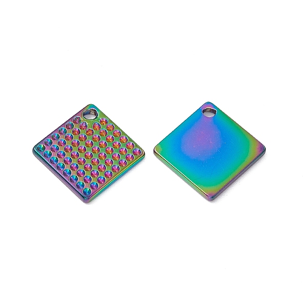 PandaHall Ion Plating(IP) 304 Stainless Steel Pendants, Rhombus Charm, Rainbow Color, 20x20x2mm, Hole: 1.6mm 304 Stainless Steel Rhombus
PandaHall Ion Plating(IP) 304 Stainless Steel Pendants, Rhombus Charm, Rainbow Color, 20x20x2mm, Hole: 1.6mm 304 Stainless Steel Rhombus