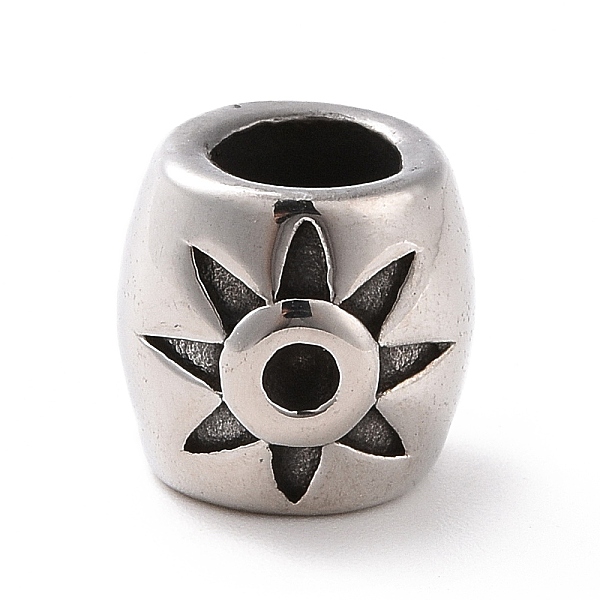 PandaHall 304 Stainless Steel European Beads, Large Hole Beads, Drum with Flower, Antique Silver, 9x10mm, Hole: 5mm 304 Stainless Steel Drum
PandaHall 304 Stainless Steel European Beads, Large Hole Beads, Drum with Flower, Antique Silver, 9x10mm, Hole: 5mm 304 Stainless Steel Drum