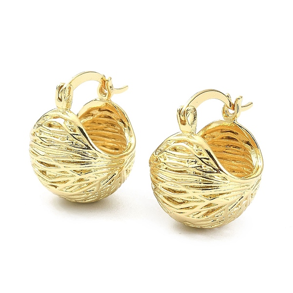 PandaHall Rack Plating Brass Textured Round Hoop Earrings for Women, Lead Free & Cadmium Free, Real 18K Gold Plated, 22x18x19mm Brass Round
PandaHall Rack Plating Brass Textured Round Hoop Earrings for Women, Lead Free & Cadmium Free, Real 18K Gold Plated, 22x18x19mm Brass Round