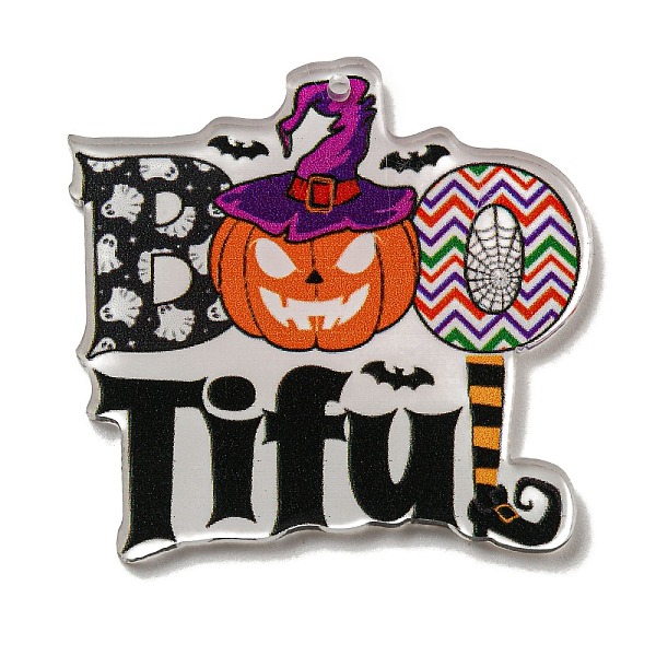 PandaHall Halloween Printed Acrylic Pendants, Pumpkin, 41x43x2.5mm, Hole: 1.5mm Acrylic Pumpkin
PandaHall Halloween Printed Acrylic Pendants, Pumpkin, 41x43x2.5mm, Hole: 1.5mm Acrylic Pumpkin