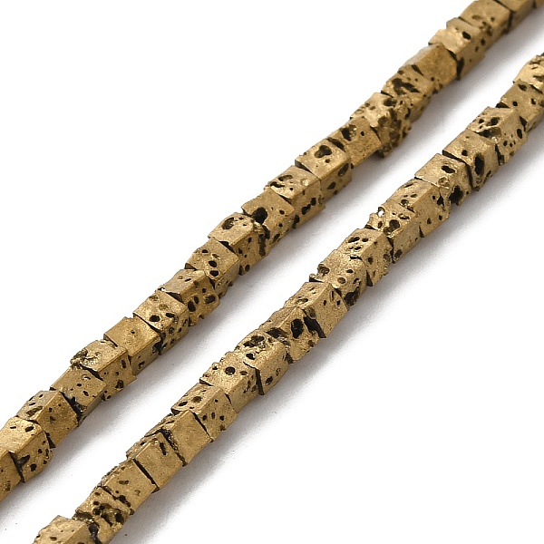 PandaHall Electroplated Natural Lava Rock Beads Strands, Square, Golden Plated, 2.5x2.5x2.5mm, Hole: 0.8mm, about 158pcs/strand, 16.14''...
PandaHall Electroplated Natural Lava Rock Beads Strands, Square, Golden Plated, 2.5x2.5x2.5mm, Hole: 0.8mm, about 158pcs/strand, 16.14''...