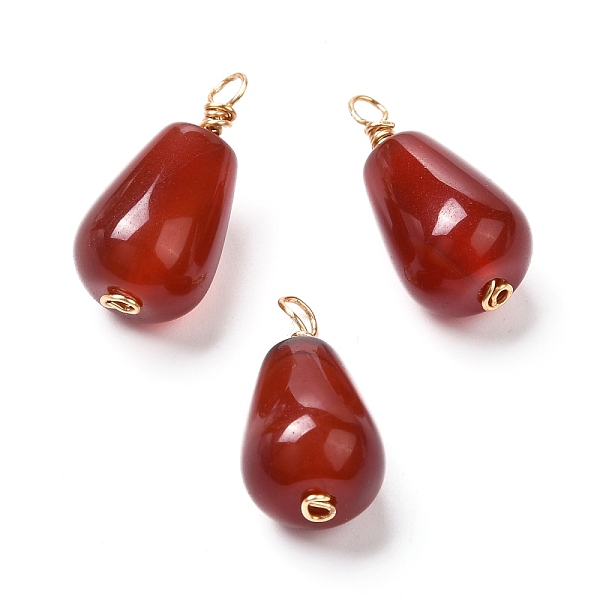 PandaHall Natural Carnelian/Red Agate Bead Pendants, with Real 18K Gold Plated Eco-Friendly Copper Findings, Teardrop, 20x10mm, Hole...
PandaHall Natural Carnelian/Red Agate Bead Pendants, with Real 18K Gold Plated Eco-Friendly Copper Findings, Teardrop, 20x10mm, Hole...