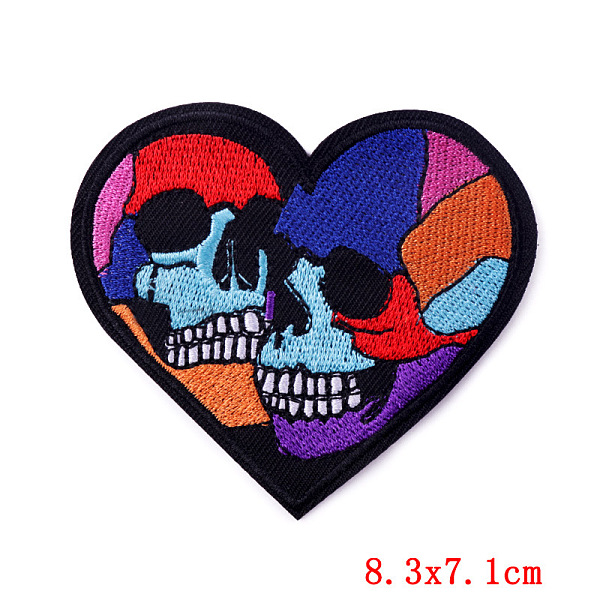 PandaHall Skull Theme Computerized Embroidery Cloth Iron on/Sew on Patches, Costume Accessories, Colorful, 71x78~80mm Cloth Heart
PandaHall Skull Theme Computerized Embroidery Cloth Iron on/Sew on Patches, Costume Accessories, Colorful, 71x78~80mm Cloth Heart