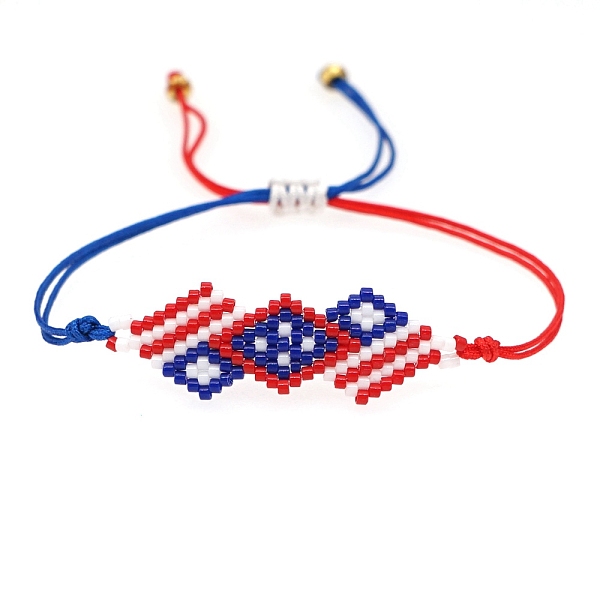 PandaHall Miyuki Seed Braided Bead Bracelet, Triple Rhombus Friendship Bracelet for Women, Colorful, 11 inch(28cm) Glass Red
PandaHall Miyuki Seed Braided Bead Bracelet, Triple Rhombus Friendship Bracelet for Women, Colorful, 11 inch(28cm) Glass Red