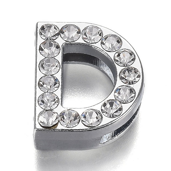 PandaHall Alloy Letter Slide Charms, with Crystal Rhinestone, Cadmium Free & Lead Free, Platinum, Letter.D, 20x16.5x7mm, Hole: 2.5x18mm..., Clear
PandaHall Alloy Letter Slide Charms, with Crystal Rhinestone, Cadmium Free & Lead Free, Platinum, Letter.D, 20x16.5x7mm, Hole: 2.5x18mm..., Clear