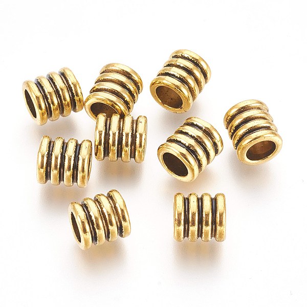PandaHall Tibetan Style Alloy Beads, Grooved Beads, Column, Antique Golden, Lead Free & Cadmium Free & Nickel Free, 9.5x9mm, Hole: 6mm Alloy...
PandaHall Tibetan Style Alloy Beads, Grooved Beads, Column, Antique Golden, Lead Free & Cadmium Free & Nickel Free, 9.5x9mm, Hole: 6mm Alloy...