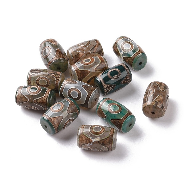 PandaHall Tibetan Style 3-Eye dZi Beads, Natural Agate Beads, Dyed & Heated, Oval, Dark Olive Green, 20~22x14~15mm, Hole: 2.5~3mm Tibetan...
PandaHall Tibetan Style 3-Eye dZi Beads, Natural Agate Beads, Dyed & Heated, Oval, Dark Olive Green, 20~22x14~15mm, Hole: 2.5~3mm Tibetan...