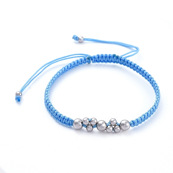 PandaHall Adjustable Nylon Thread Braided Bead Bracelets, with Brass Round Beads, Light Sky Blue, Inner Diameter: 2-1/8 inch~3-1/2 inch...
PandaHall Adjustable Nylon Thread Braided Bead Bracelets, with Brass Round Beads, Light Sky Blue, Inner Diameter: 2-1/8 inch~3-1/2 inch...