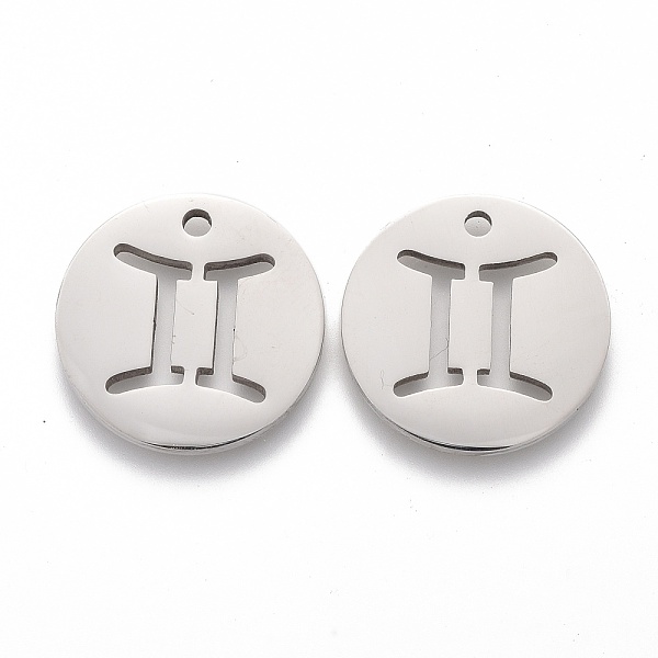 PandaHall 201 Stainless Steel Pendants, Twelve Constellations, Stainless Steel Color, Gemini, 16x1.2mm, Hole: 1.5mm 201 Stainless Steel...
PandaHall 201 Stainless Steel Pendants, Twelve Constellations, Stainless Steel Color, Gemini, 16x1.2mm, Hole: 1.5mm 201 Stainless Steel...