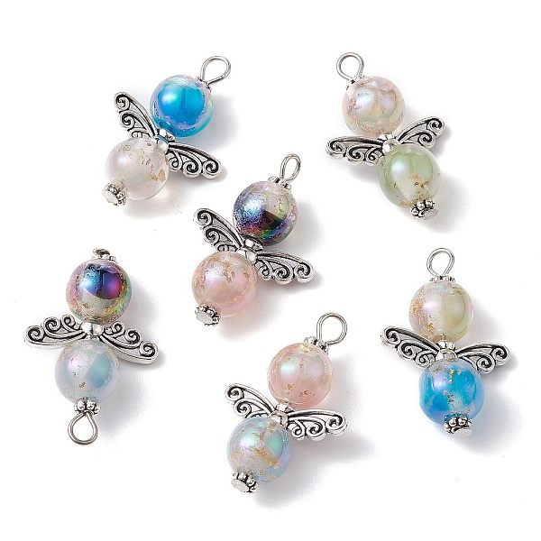 PandaHall Resin Pendants with Gold Foils, Angel Charms with Alloy Wings, Mixed Color, 33x21.5x10mm, Hole: 3.5x2.8mm Alloy+Resin Angel &..., Multicolor
PandaHall Resin Pendants with Gold Foils, Angel Charms with Alloy Wings, Mixed Color, 33x21.5x10mm, Hole: 3.5x2.8mm Alloy+Resin Angel &..., Multicolor