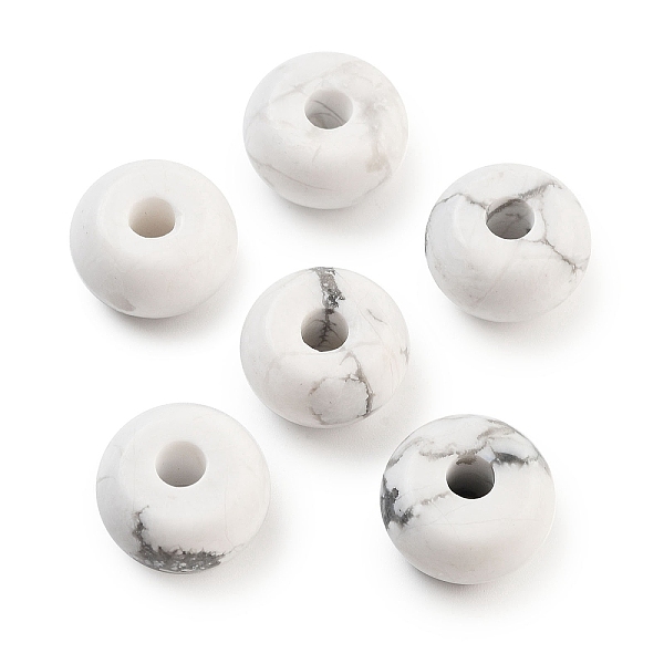 PandaHall Natural Howlite European Beads, Large Hole Rondelle Beads, 14~14.5x7.7~8.3mm, Hole: 4mm Howlite Rondelle
PandaHall Natural Howlite European Beads, Large Hole Rondelle Beads, 14~14.5x7.7~8.3mm, Hole: 4mm Howlite Rondelle