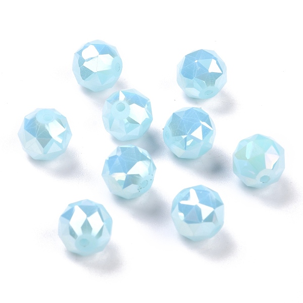 PandaHall Electroplate Opaque Glass Beads, Rainbow Plated, Faceted, Round, Sky Blue, 10x9.5mm, Hole: 1.4mm Glass Round
PandaHall Electroplate Opaque Glass Beads, Rainbow Plated, Faceted, Round, Sky Blue, 10x9.5mm, Hole: 1.4mm Glass Round