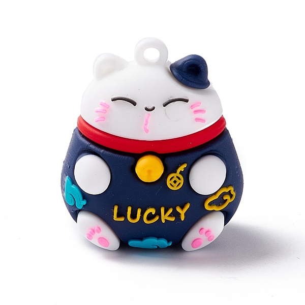 PandaHall PVC Cartoon Lucky Cat Doll Pendants, for Keychains, Maneki Neko, Marine Blue, 37x32x27mm, Hole: 3mm PVC Cat Shape
PandaHall PVC Cartoon Lucky Cat Doll Pendants, for Keychains, Maneki Neko, Marine Blue, 37x32x27mm, Hole: 3mm PVC Cat Shape