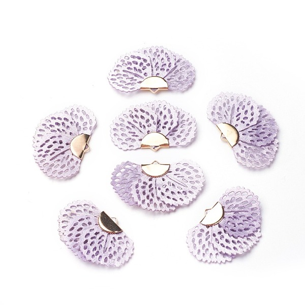 PandaHall Iron Pendant, with Silk, Flower, Golden, Lilac, 25~27x38~41mm, Hole: 1.5mm Silk Flower Purple
PandaHall Iron Pendant, with Silk, Flower, Golden, Lilac, 25~27x38~41mm, Hole: 1.5mm Silk Flower Purple
