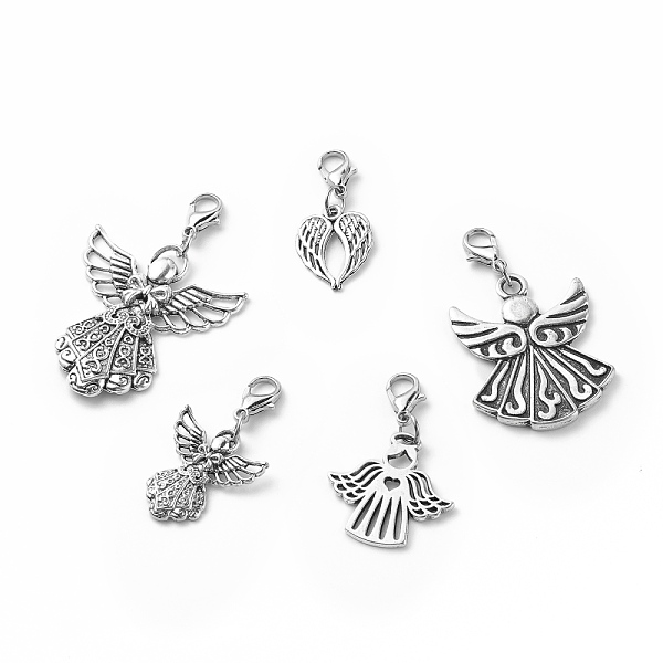 PandaHall Alloy Pendant Decoration, with Zinc Alloy Lobster Claw Clasps, Angel & Wings, Antique Silver & Platinum, 38~60mm Alloy Mixed...
PandaHall Alloy Pendant Decoration, with Zinc Alloy Lobster Claw Clasps, Angel & Wings, Antique Silver & Platinum, 38~60mm Alloy Mixed...