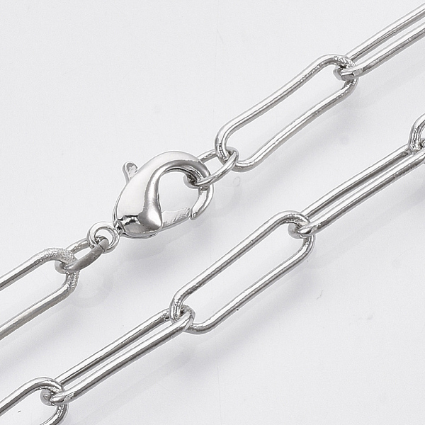 PandaHall Brass Round Oval Paperclip Chain Necklace Making, with Lobster Claw Clasps, Platinum, 18.3 inch(46.5cm), Link: 15x4.5x1mm Brass
PandaHall Brass Round Oval Paperclip Chain Necklace Making, with Lobster Claw Clasps, Platinum, 18.3 inch(46.5cm), Link: 15x4.5x1mm Brass