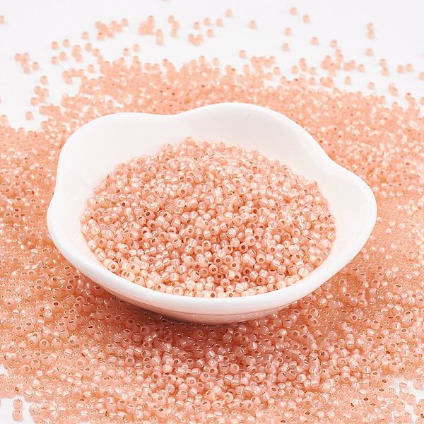 PandaHall TOHO Japanese Seed Beads, Round, 11/0 , (2111) Silver Lined Milky Peach, 2x1.5mm, Hole: 0.5mm, about 42000pcs/pound Glass Orange
PandaHall TOHO Japanese Seed Beads, Round, 11/0 , (2111) Silver Lined Milky Peach, 2x1.5mm, Hole: 0.5mm, about 42000pcs/pound Glass Orange